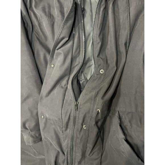 Vintage Black Forecaster Hooded Long Coat 1X - Picture 4 of 8